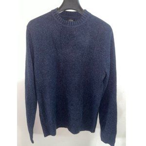 NWT - J. Crew Men's Navy Blue Rugged Wool Blend Crewneck Knit Sweater Size Small